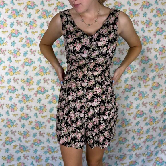 Vintage 90s grunge floral romper live life by sanctuary size small - Picture 1 of 7